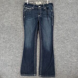 Ariat Bootcut Jeans Women 31 Flare Blue Rosy Whipstitch Low Rise Western